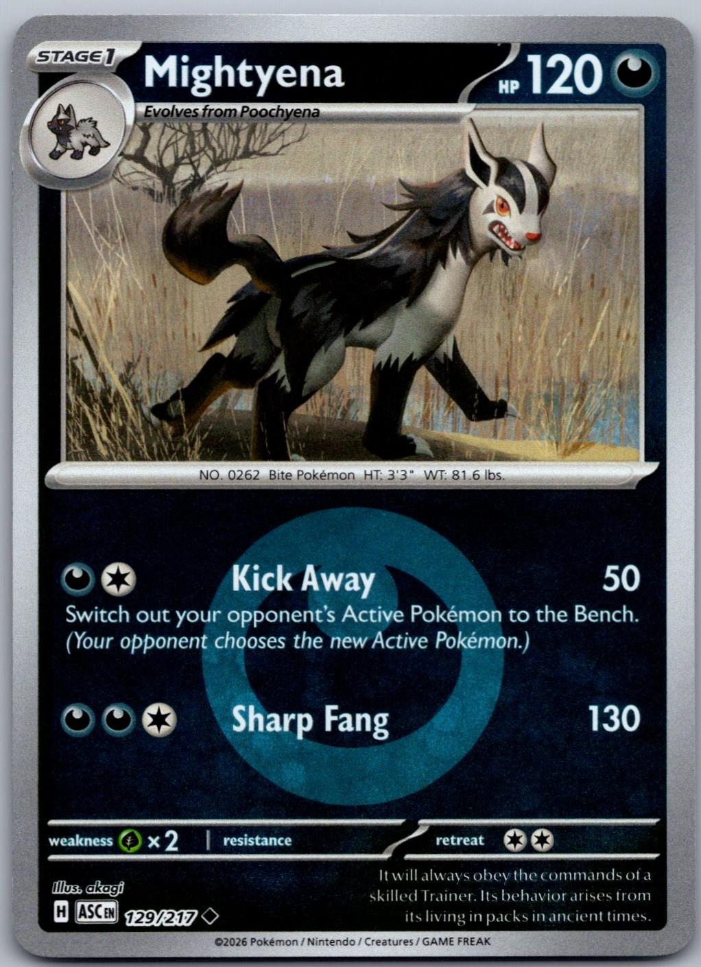 Ascended Heroes Mightyena [Energy] Pokémon card